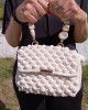 Bubbles White Bag Luxury Handmade