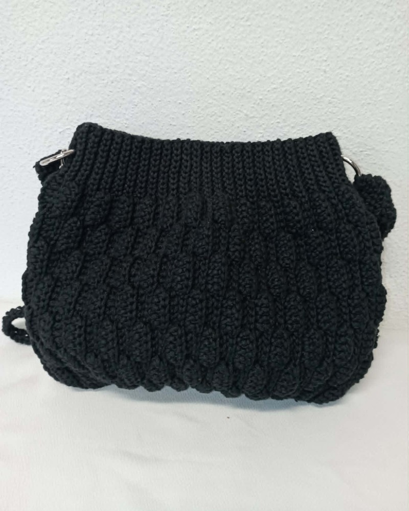 Bubbles Black Handmade Bag