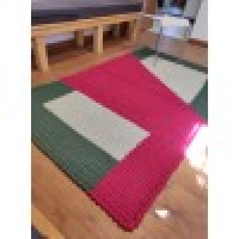 ΟΡΘΟΓΩΝΙΟ ΧΑΚΙ ΜΠΕΖ ΧΑΛΙ ΜΕ ΓΕΩΜΕΤΡΙΚΟ ΣΧΕΔΙΟ ΜΠΟΡΝΤΩ